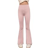 Watonic Girls Flare Leggings Pants Elastic High Waist...