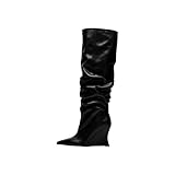 KIKIVIVI Women's Knee High Boots Fashion Wedge Pointed...