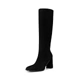 DREAM PAIRS Knee High Boots for Women Square Toe Gogo...