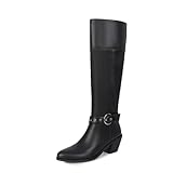 LerGlre Women's Chunky Block Low Heels Knee High Boots...