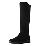 Shoe'N Tale Women's Knee High Boots Flat Low Heel...