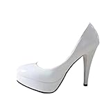 Women Spring Classic Patent Leather Pointed-Toe Wedding...