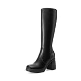 DREAM PAIRS Knee High Boots for Women Platform Square...