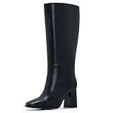 Aizhenzm Black boots for women-Wide Calf Knee-High...