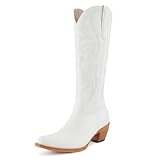 GORBINETI Women Pink Cowboy Boots Mid Calf Cowgirl...