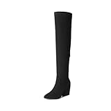 DREAM PAIRS Women's Pointed Toe Thigh High Over the...