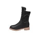 Black Ladies Casual Thick Heeled Chelsea Boots...