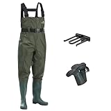 FISHINGSIR Fishing Waders for Men, 2-Ply Nylon/PVC...