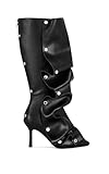 AZALEA WANG Imogine Stiletto Boot in Black - Women’s...