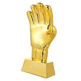 HANABASS Gold Goalie Glove Trophy Goalkeeper Award for...