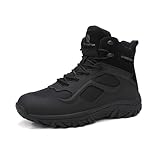 Men's Black Tactical Boots Waterproof Wear-Resistant...