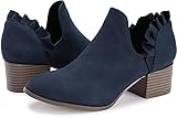 Fashare Womens Fall Cutout Booties Ankle Heels Low...