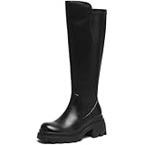 AIUNIID Women's Knee High Boots Low Heel Platform Lug...
