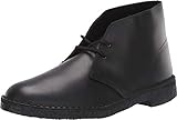 Clarks mens Desert Chukka Boot, Black Polished, 8 US