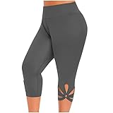 Womens Slim Fit Capri Pants High Waisted Summer Yoga...