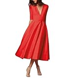 Women V Neck Slit Maxi Dress Short Sleeve Solid Color...