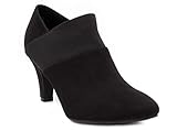 LONDON FOG Womens Bobbie Heel Ankle Booties Black 8.5