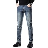 Men's Slim Fit Jeans Stretch Straight Leg Business...