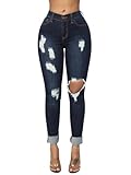 KUNMI Womens Classic High Waisted Skinny Stretch Butt...