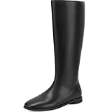 SLXCHBSL Flat Knee High Boots for Women - Black Tall...