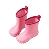 NSQFKALL Boys Girls Rain Boots Wide Square Toe...