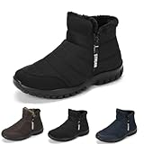 Men’s Snow Boots Winter Waterproof Insulated Fur...