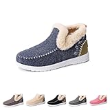 Orthopedic wool slip-on boots, women's warm arch...