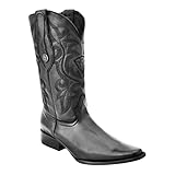 Men’s White Diamonds Black Imitation Deer Cowboy...
