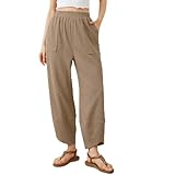 Women's Quick-Dry Yoga Capris Wide Leg Elastic Waist...