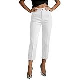 bawilom Womens Straight Leg Dress Pants Capris Business...