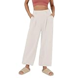 fartey Travel Pants Women Casual Summer Linen Pants...