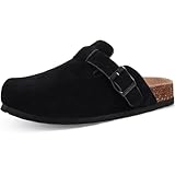 KIDMI Unisex Vegan Suede Clogs Leather Mules Womens...