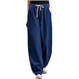 fartey Linen Pants for Women Wide Leg Long Flowy...