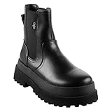 Buffalo Pluto Chelsea Women's Ankle Boots, black, 8.5...