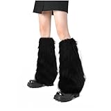 XEPST Faux Fur Fuzzy Leg Warmers Furry Boot Covers for...