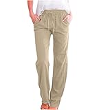 fartey Womens Casual Pants Cotton Linen Summer Trousers...