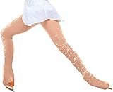 ChloeNoel Figure Skating Ligth Tan Over The Boot Tights...