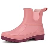 HISEA Chelsea Rain Boots for Women, Short Ankle Rubber...