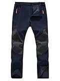 SPOSULEI Mens Ski Waterproof Insulated Pants Fleece...