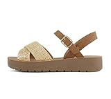 Soda CHESTER ~ Women Flat Sandals Flatform Ankle Buckle...