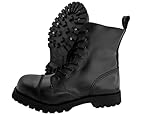 Boots & Braces England Mens Black Shiny 8 Eye Steel Toe...