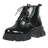 Silanway Women's Combat Boots Platform Ankle Boots...