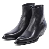 Santimon Men’s Top-Grain Leather Western Ankle...