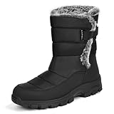 ANGRYRAM Winter Steel Toe Boots for Women Non Slip Warm...