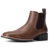 Choiran Western Cowboy Boots for Men - Mens Square Toe...