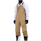 Men Waterproof Snow Bibs Insulated Overalls Thermal...