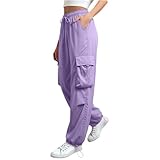 Cargo Pants Women Elastic Waist Drawstring Wide Leg...