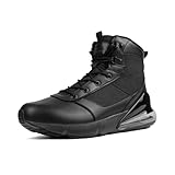 Hey Crnnyd Women's Wide Tactical Boots Side Zipper Work...