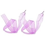 Healifty 5cm Wide Light Purple Ribbon Shoelaces 1 Pair...