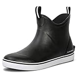 Furuian Men's Deck Boots Waterproof Ankle Rain Boots...